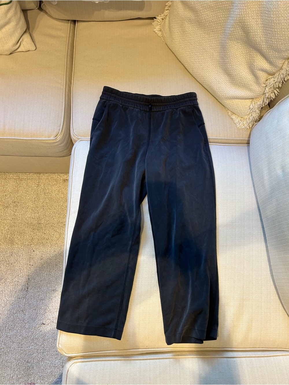 lululemon athletica Navy Cropped Softstreme Sweatpants
